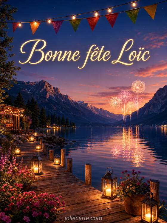 Carte bonne fête Loïc