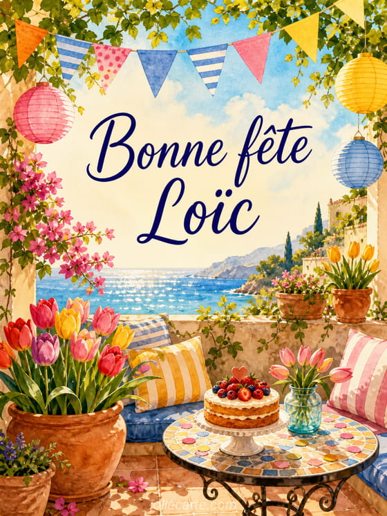 Carte bonne fête Loïc