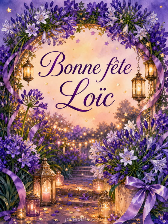 Carte bonne fête Loïc