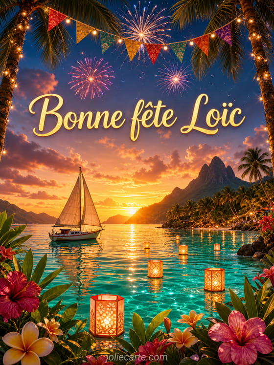 Carte bonne fête Loïc