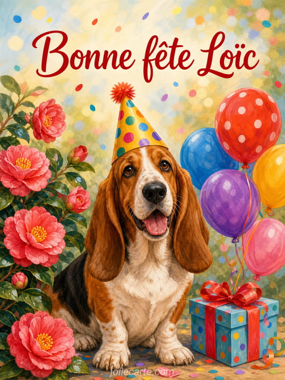 Carte bonne fête Loïc