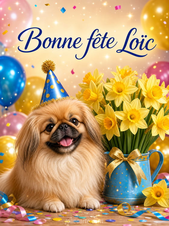 Carte bonne fête Loïc
