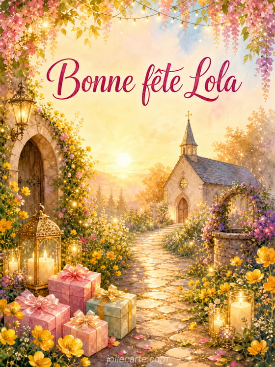 Carte bonne fête Lola