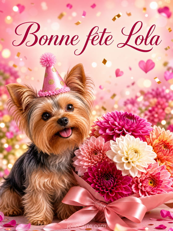 Carte bonne fête Lola