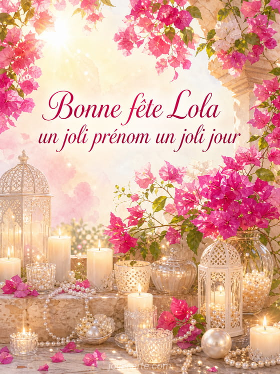 Carte bonne fête Lola