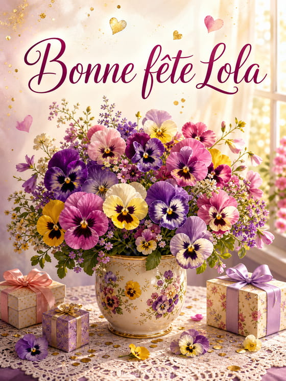 Carte bonne fête Lola