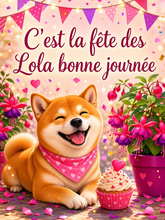 Carte bonne fête Lola