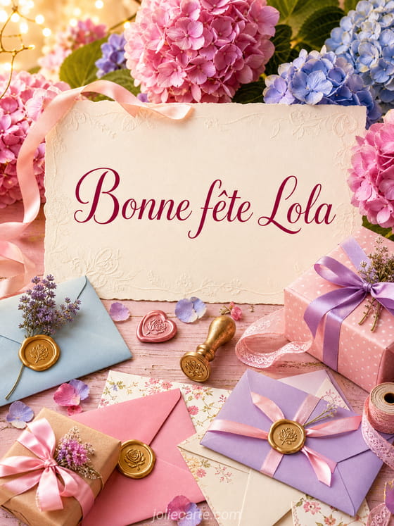 Carte bonne fête Lola