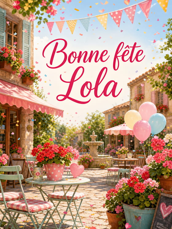 Carte bonne fête Lola
