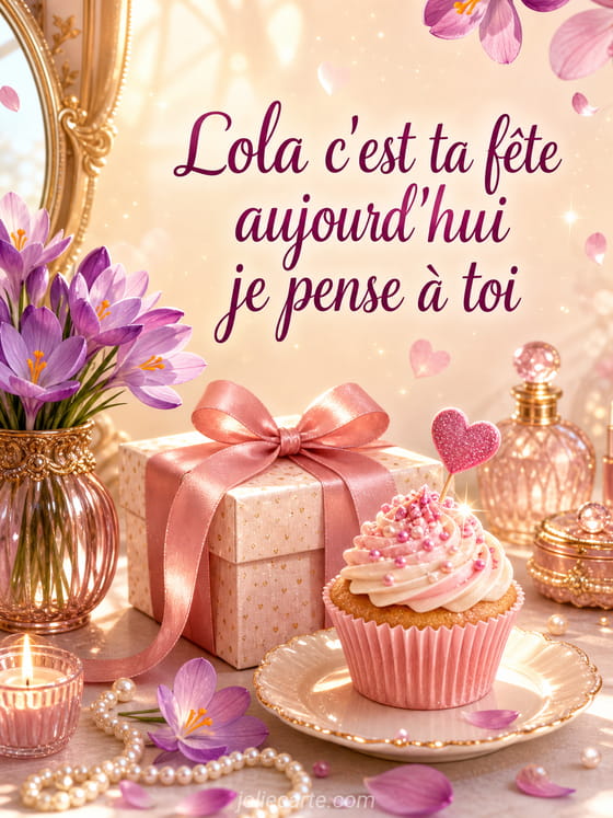 Carte bonne fête Lola