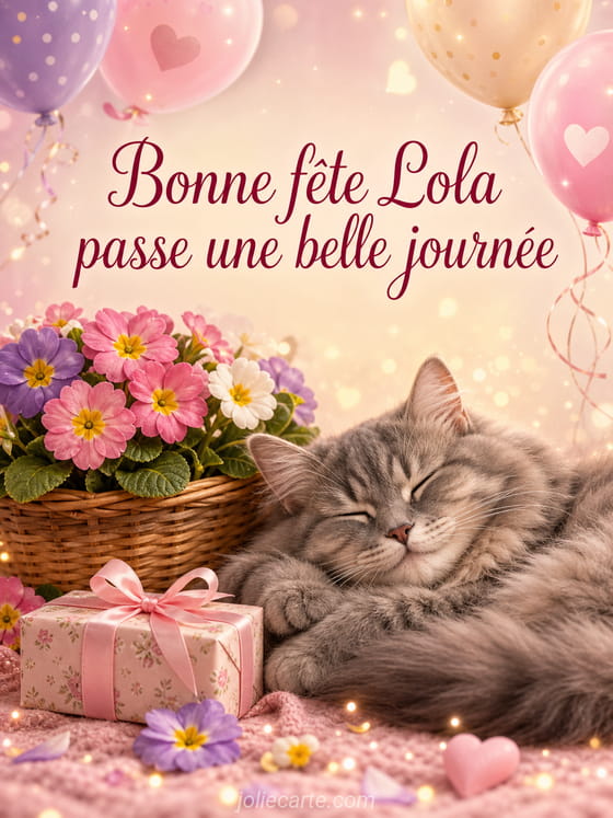 Carte bonne fête Lola