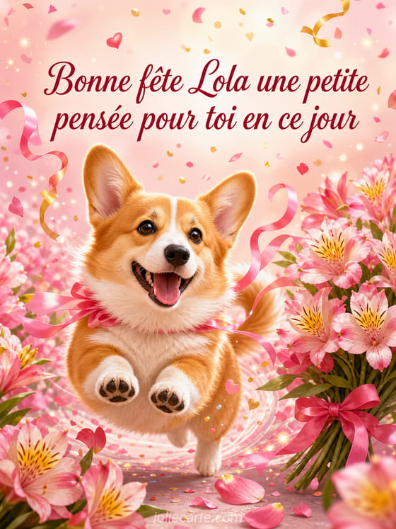Carte bonne fête Lola