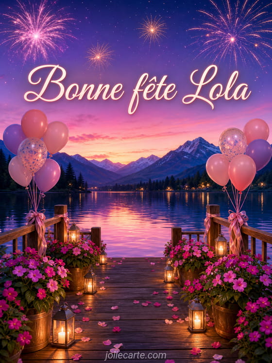 Carte bonne fête Lola