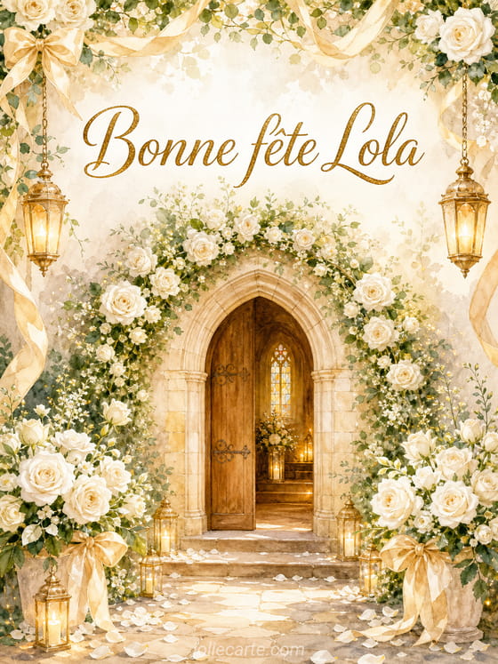 Carte bonne fête Lola
