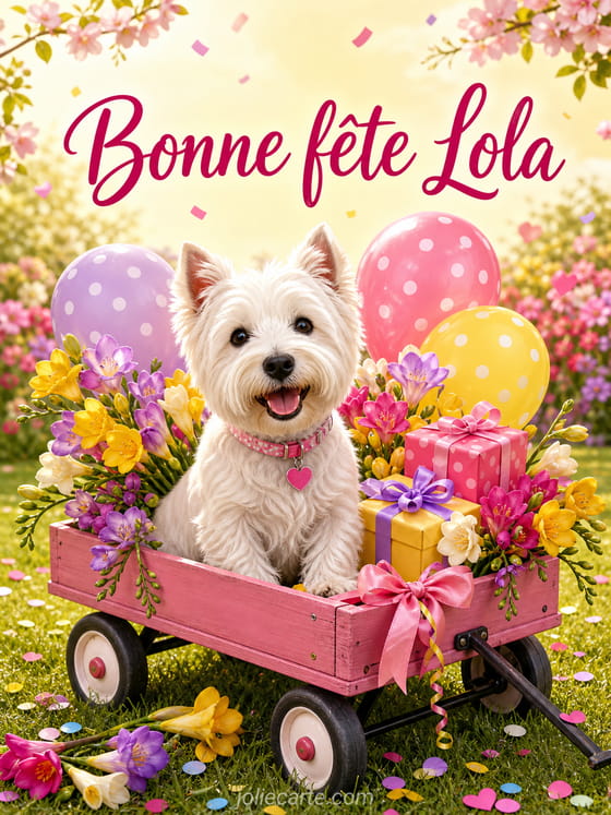 Carte bonne fête Lola