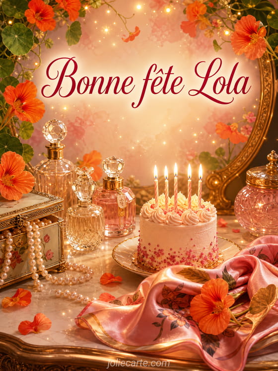 Carte bonne fête Lola