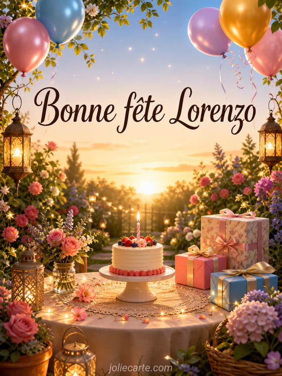 Carte bonne fête Lorenzo