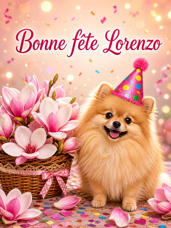 Carte bonne fête Lorenzo