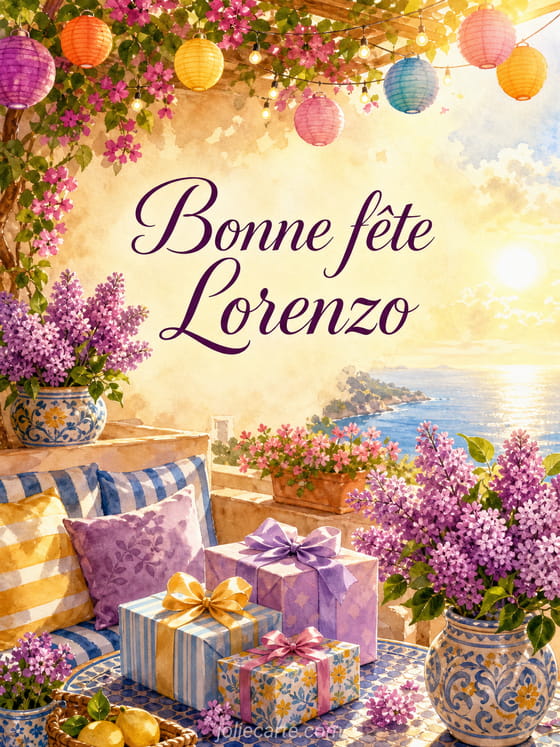 Carte bonne fête Lorenzo