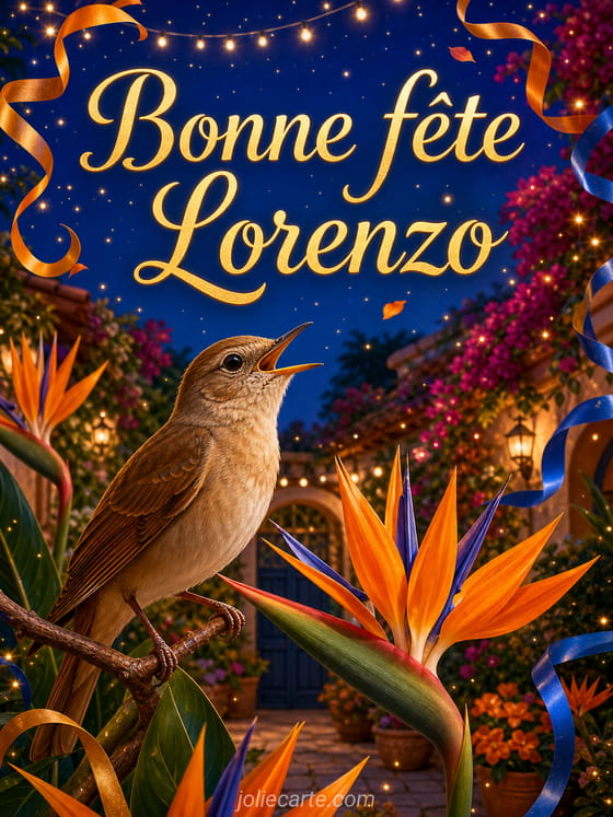 Carte bonne fête Lorenzo