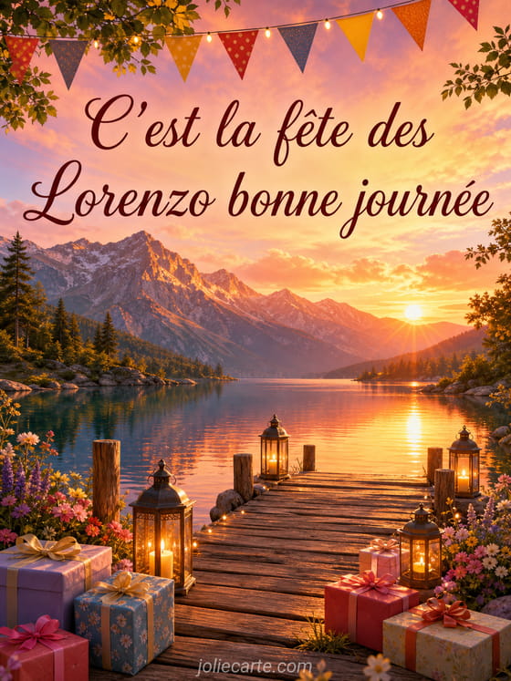 Carte bonne fête Lorenzo