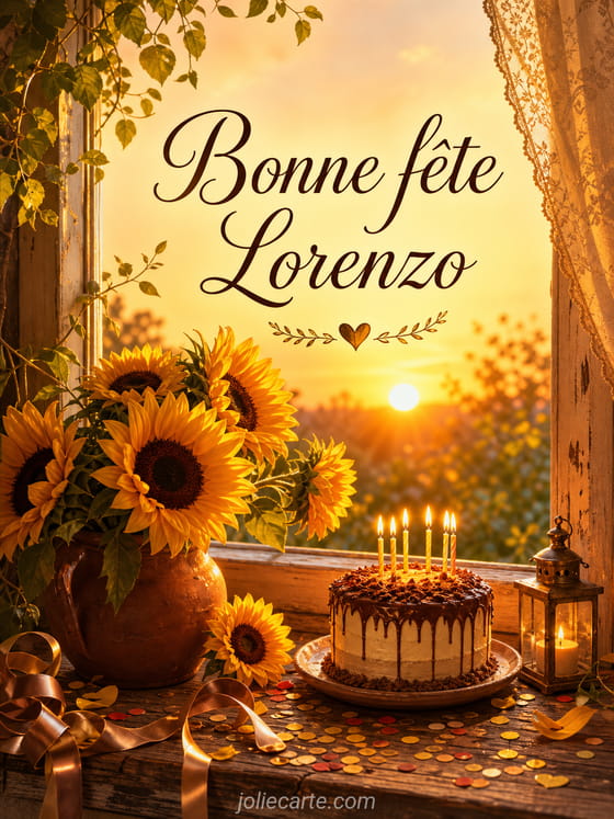 Carte bonne fête Lorenzo