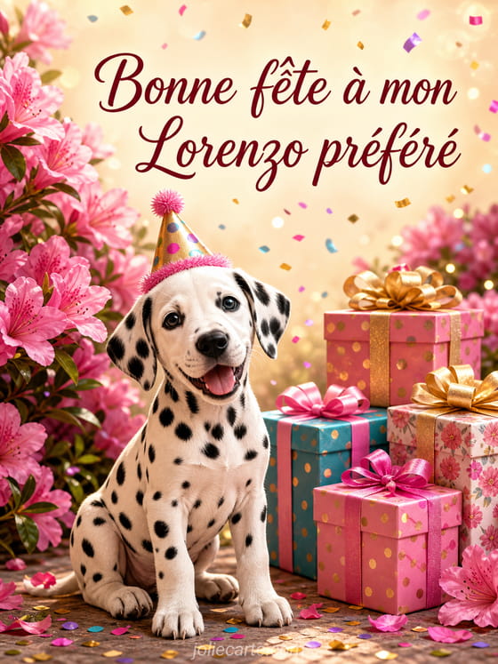 Carte bonne fête Lorenzo