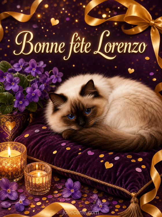 Carte bonne fête Lorenzo