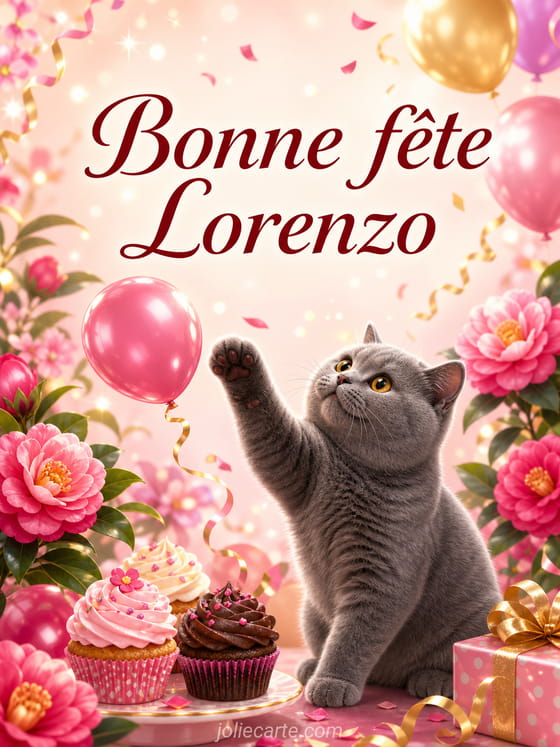 Carte bonne fête Lorenzo