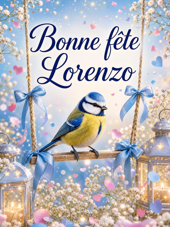 Carte bonne fête Lorenzo