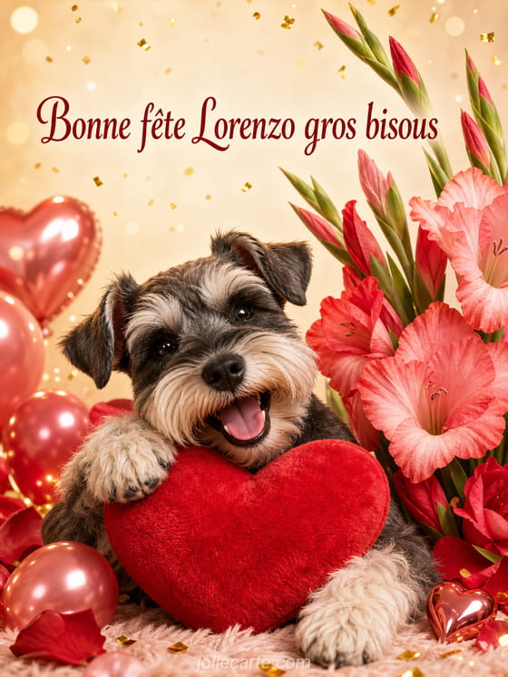 Carte bonne fête Lorenzo