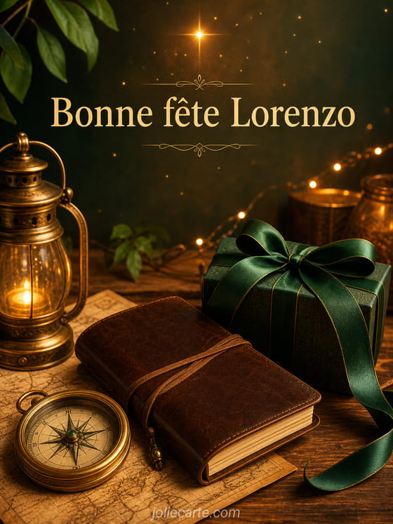 Carte bonne fête Lorenzo