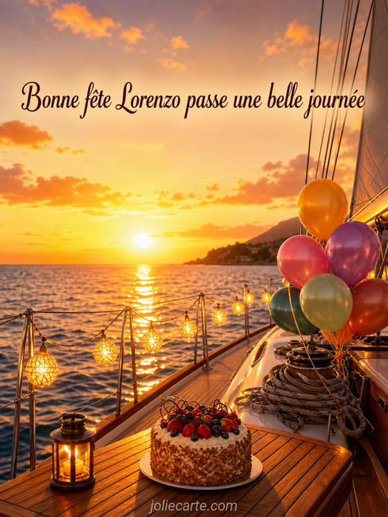 Carte bonne fête Lorenzo