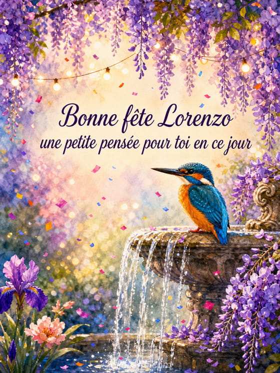 Carte bonne fête Lorenzo