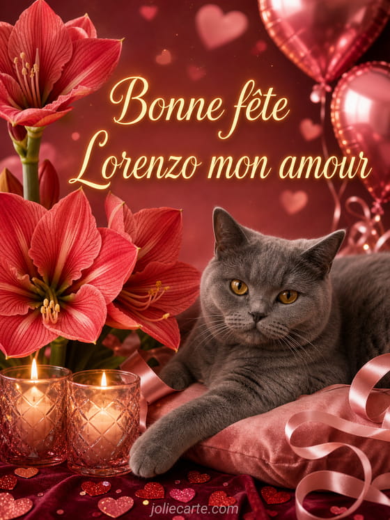 Carte bonne fête Lorenzo