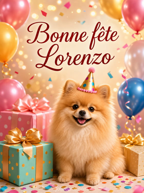 Carte bonne fête Lorenzo