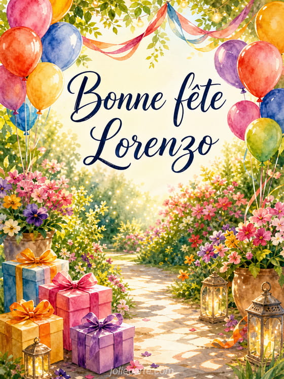 Carte bonne fête Lorenzo