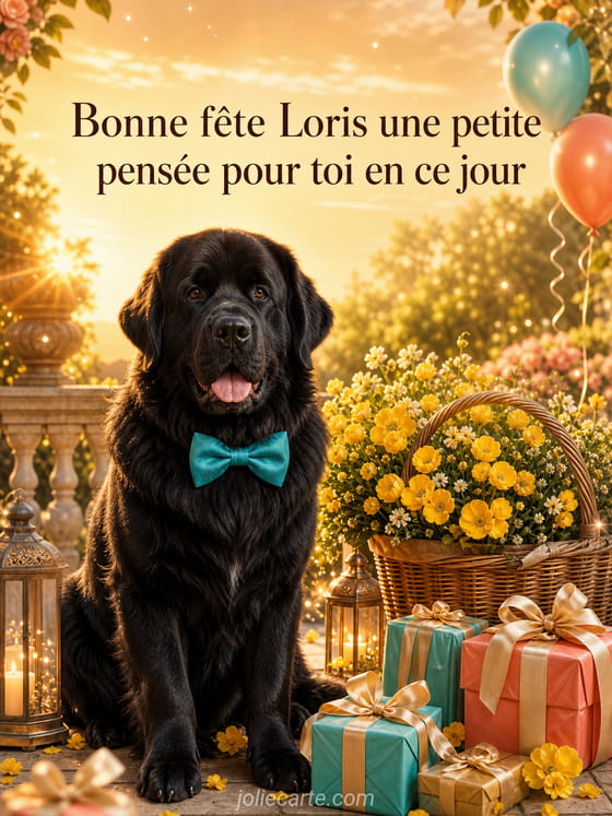 Carte bonne fête Loris
