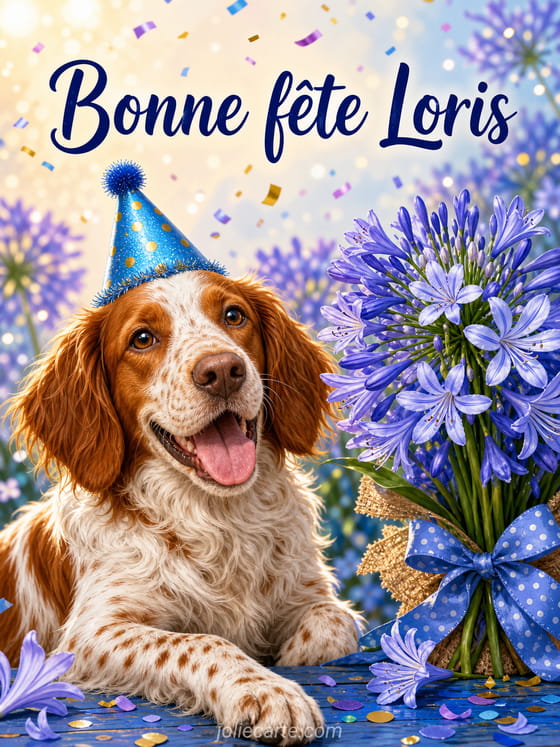 Carte bonne fête Loris