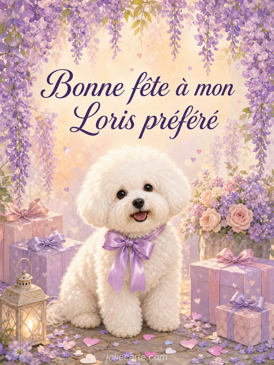 Carte bonne fête Loris