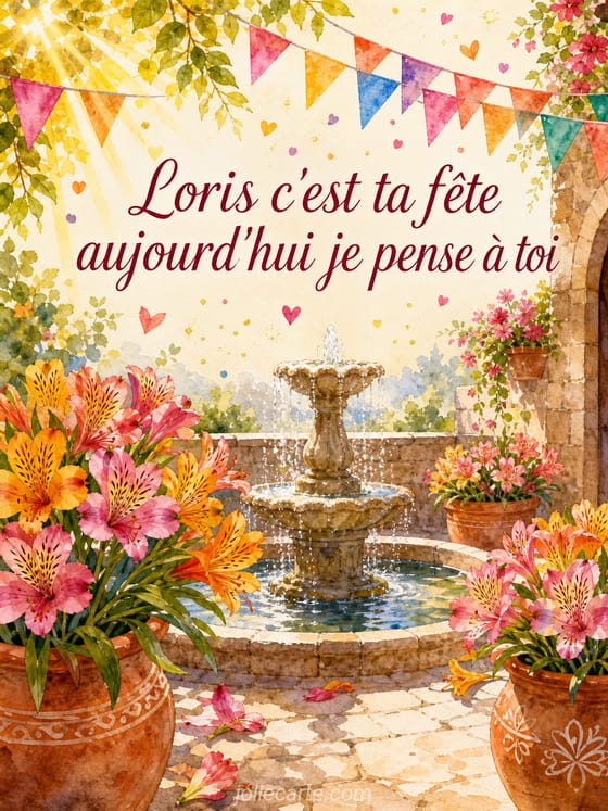 Carte bonne fête Loris