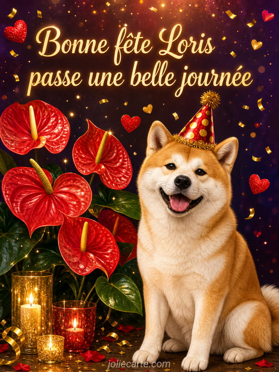 Carte bonne fête Loris