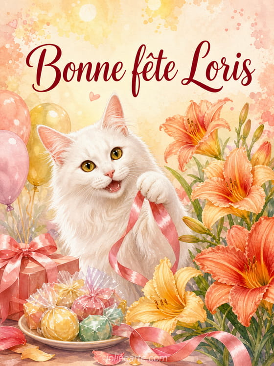 Carte bonne fête Loris