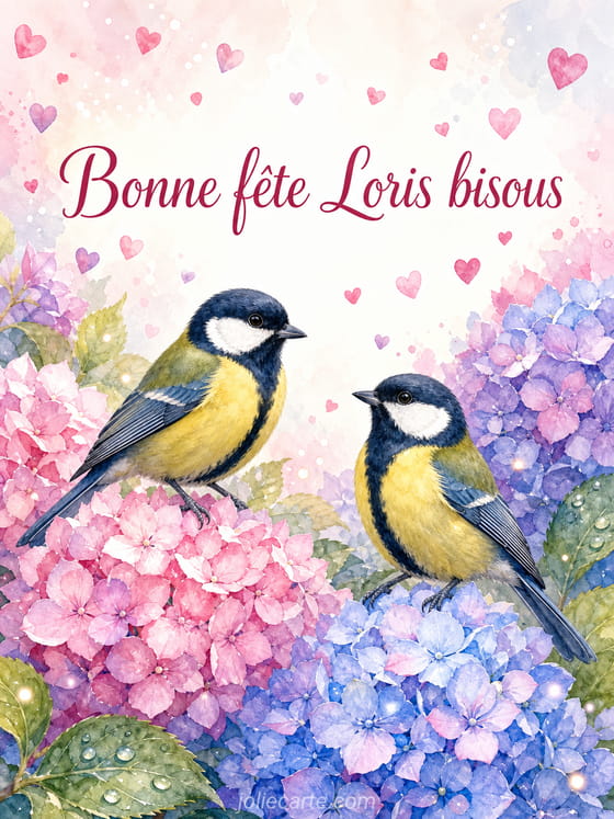 Carte bonne fête Loris