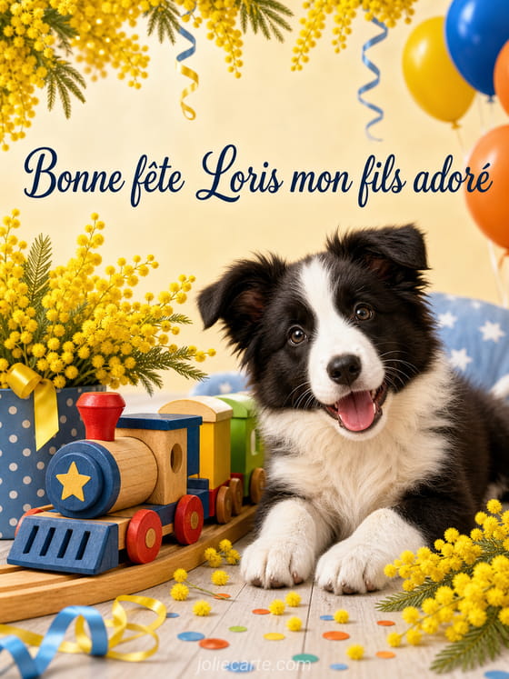 Carte bonne fête Loris