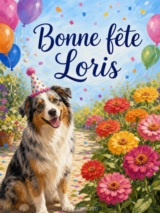 Carte bonne fête Loris