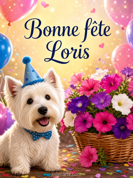 Carte bonne fête Loris