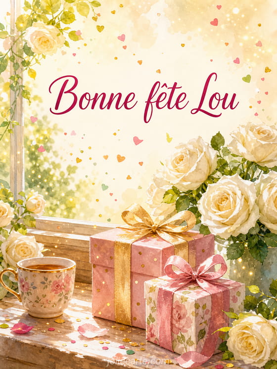 Carte bonne fĂȘte Lou