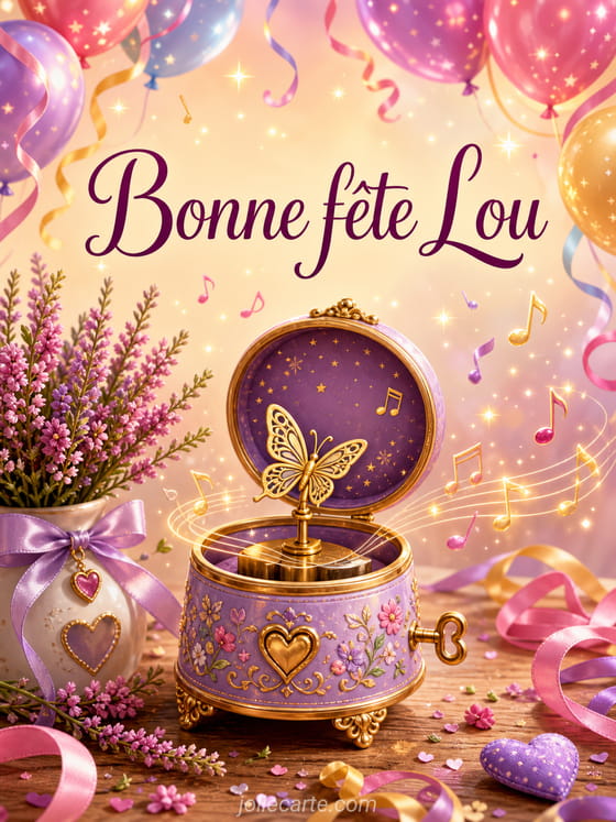 Carte bonne fĂȘte Lou