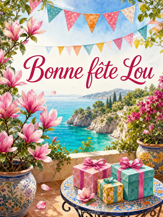 Carte bonne fĂȘte Lou